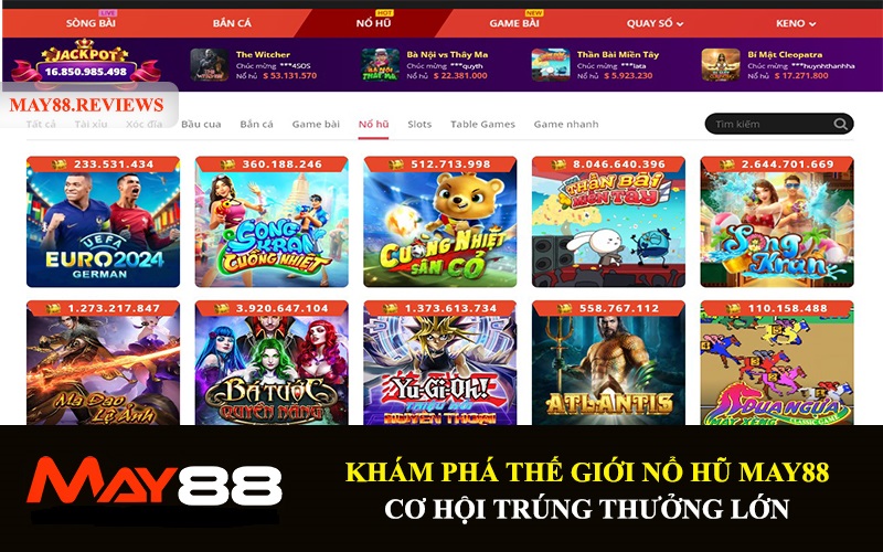 Những trò chơi cá cược hấp dẫn nhất tại sảnh game MAY88